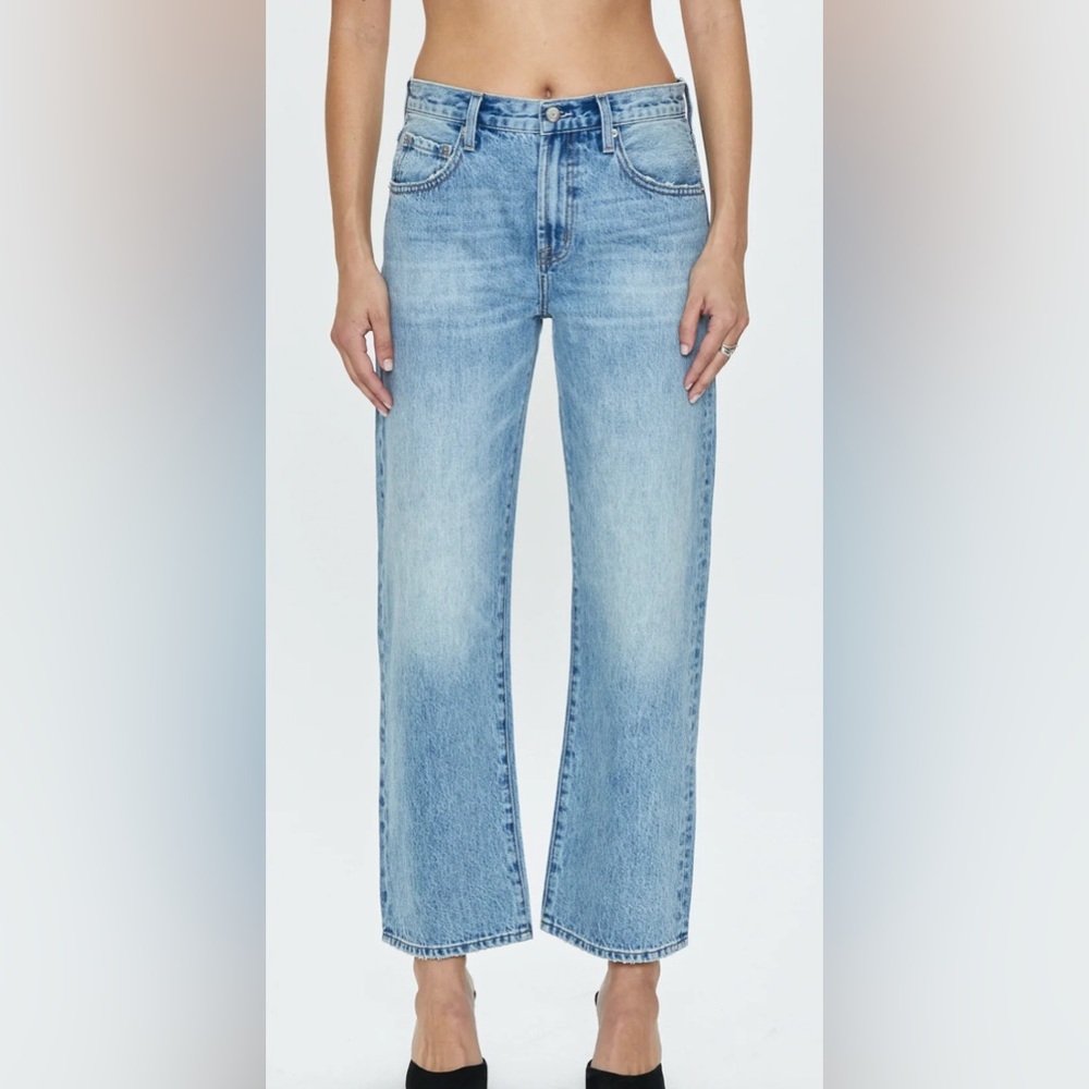 NEW PISTOLA LEXI BOWIE straight leg bowed jeans 25